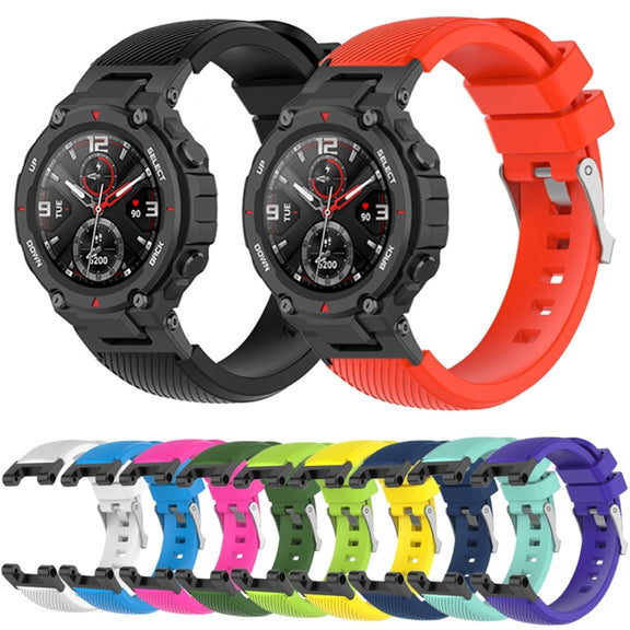 For Amazfit T-Rex / T-Rex Pro / Ares Twill Silicone Watch Band(Black)