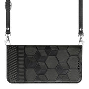 For Samsung Galaxy A33 5G Crossbody Football Texture Magnetic PU Phone Case(Black)
