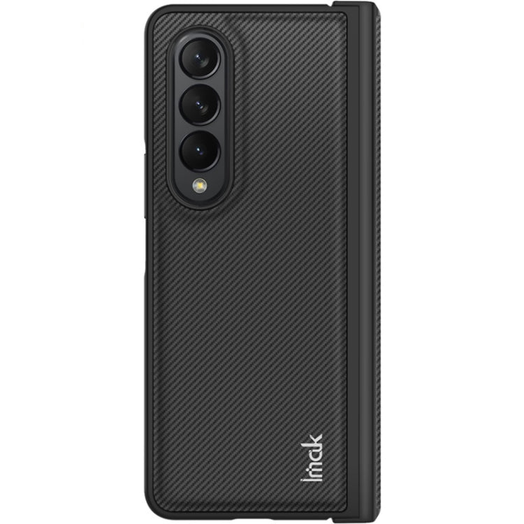 For Samsung Galaxy Z Fold4 5G IMAK Ruiyi Series Carbon Fiber PU + PC Phone Case(Black)