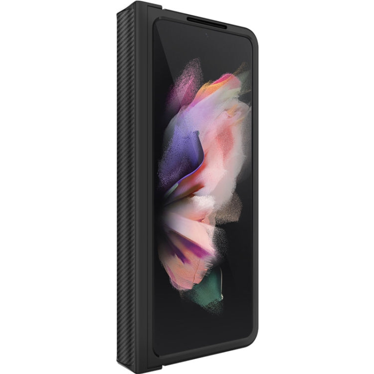 For Samsung Galaxy Z Fold4 5G IMAK Ruiyi Series Carbon Fiber PU + PC Phone Case(Black)