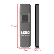 128GB NK-828 8 Pin + USB 2 in 1 Zinc Alloy U Disk with Fingerprint Unlock