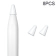 8 PCS / Set Fiber Texture Nib Protector For Apple Pencil(White) - Pencil Accessories by PMC TechLife | Online Shopping South Africa | PMC TechLife