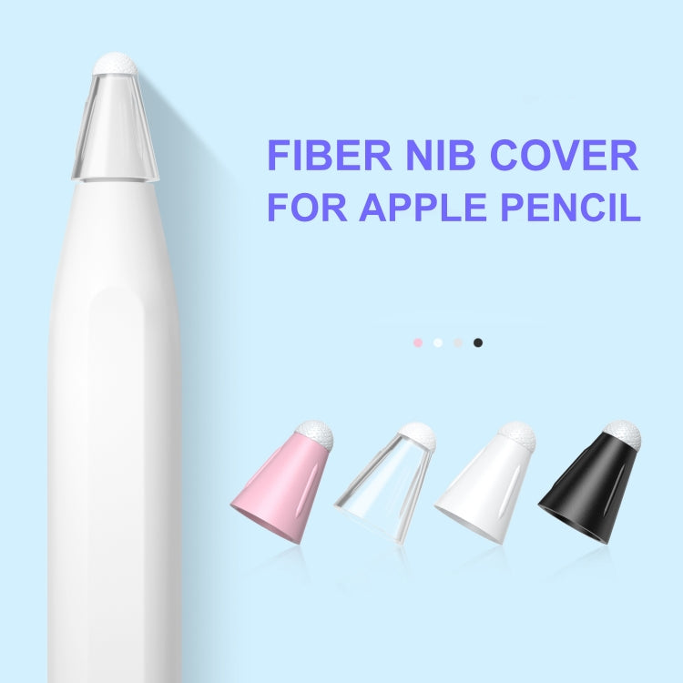 8 PCS / Set Fiber Texture Nib Protector For Apple Pencil(Transparent)