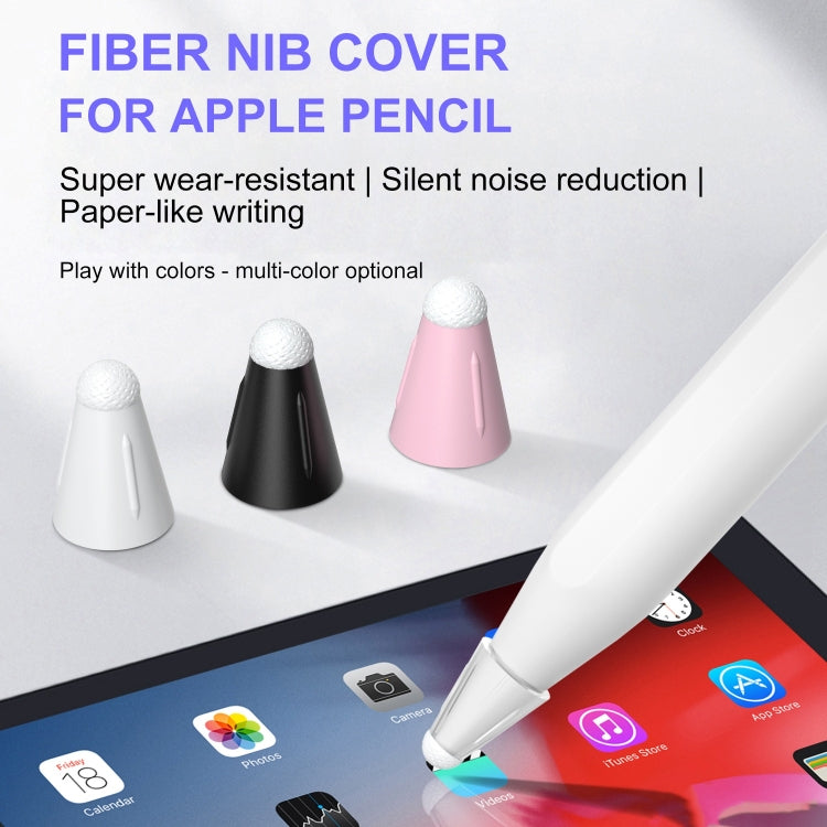 8 PCS / Set Fiber Texture Nib Protector For Apple Pencil(Transparent)