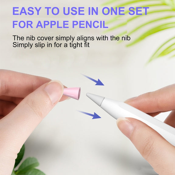 8 PCS / Set Fiber Texture Nib Protector For Apple Pencil(Transparent)