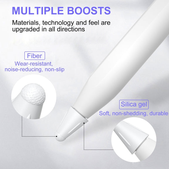 8 PCS / Set Fiber Texture Nib Protector For Apple Pencil(Pink)