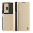 For Samsung Galaxy Z Fold4 5G NILLKIN QIN Series Pro Sliding Camera Cover Design Leather Phone Case(Gold) - free shipping - PMC TechLife - Order now!