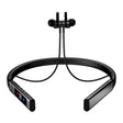 k18 Wireless Bluetooth Neck-mounted Magnetic Noise Cancelling Earphone with Digital Display Function(Silver) - Neck-mounted Earphone by PMC TechLife | Online Shopping South Africa | PMC TechLife