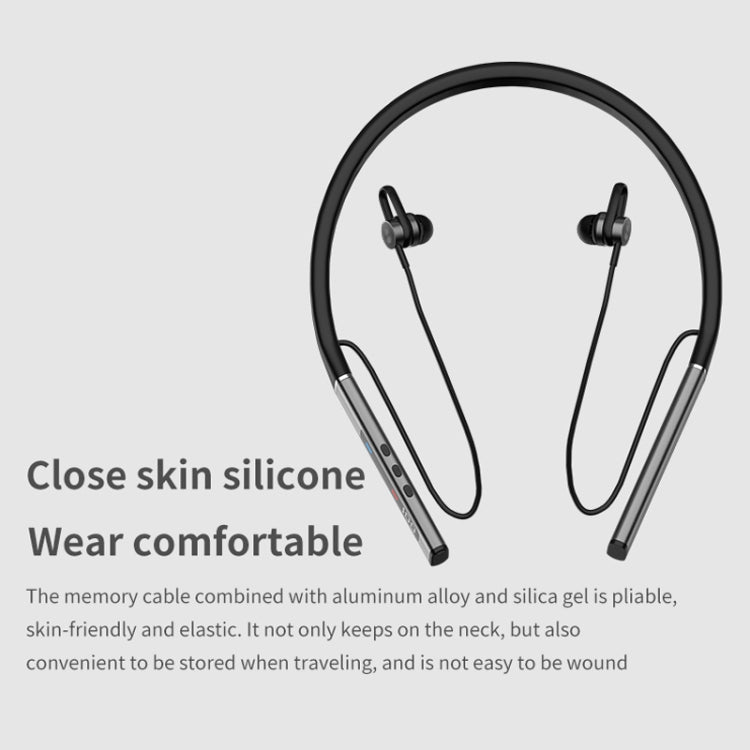 k18 Wireless Bluetooth Neck-mounted Magnetic Noise Cancelling Earphone with Digital Display Function(Blue)