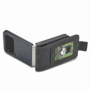 For Samsung Galaxy Z Flip4 Forwenw Dual-side Buckle Leather Phone Case(Black)