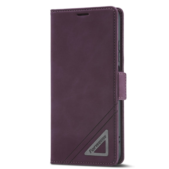 For Xiaomi Poco M4 Pro 4G Forwenw Dual-side Buckle Leather Phone Case(Wine Red)