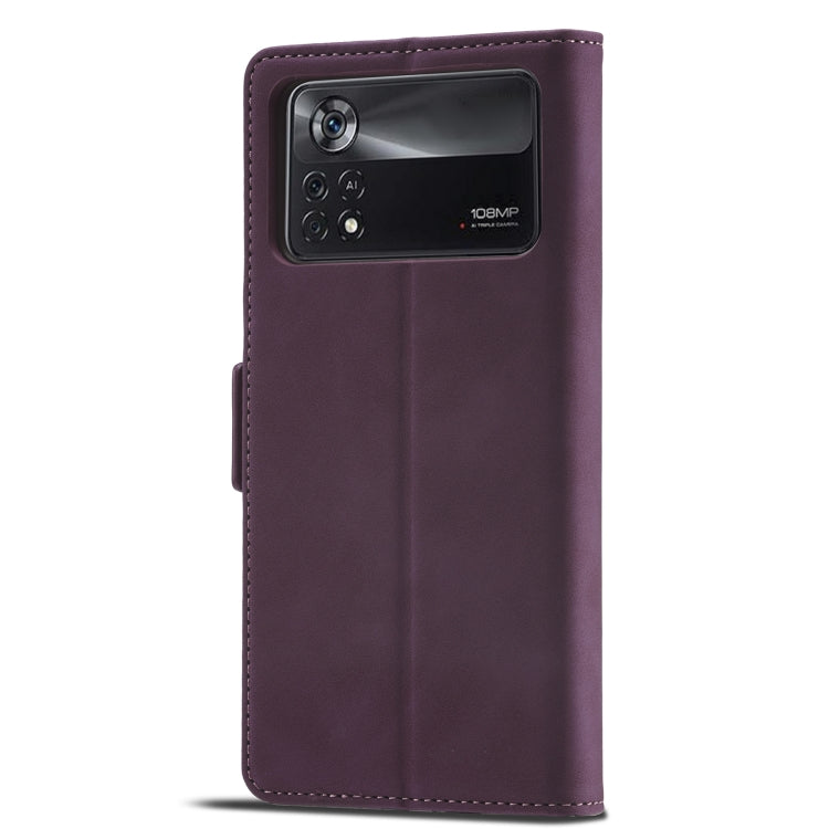 For Xiaomi Poco M4 Pro 4G Forwenw Dual-side Buckle Leather Phone Case(Wine Red)