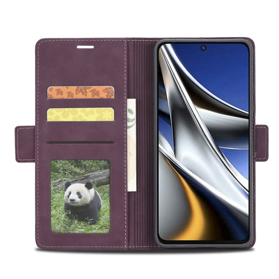 For Xiaomi Poco M4 Pro 4G Forwenw Dual-side Buckle Leather Phone Case(Wine Red)