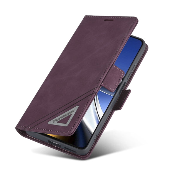 For Xiaomi Poco M4 Pro 4G Forwenw Dual-side Buckle Leather Phone Case(Wine Red)