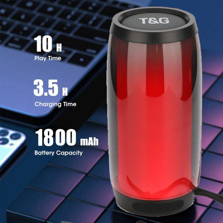 T&G TG335 1800mAh Portable Color LED Wireless Bluetooth Speaker(Black)