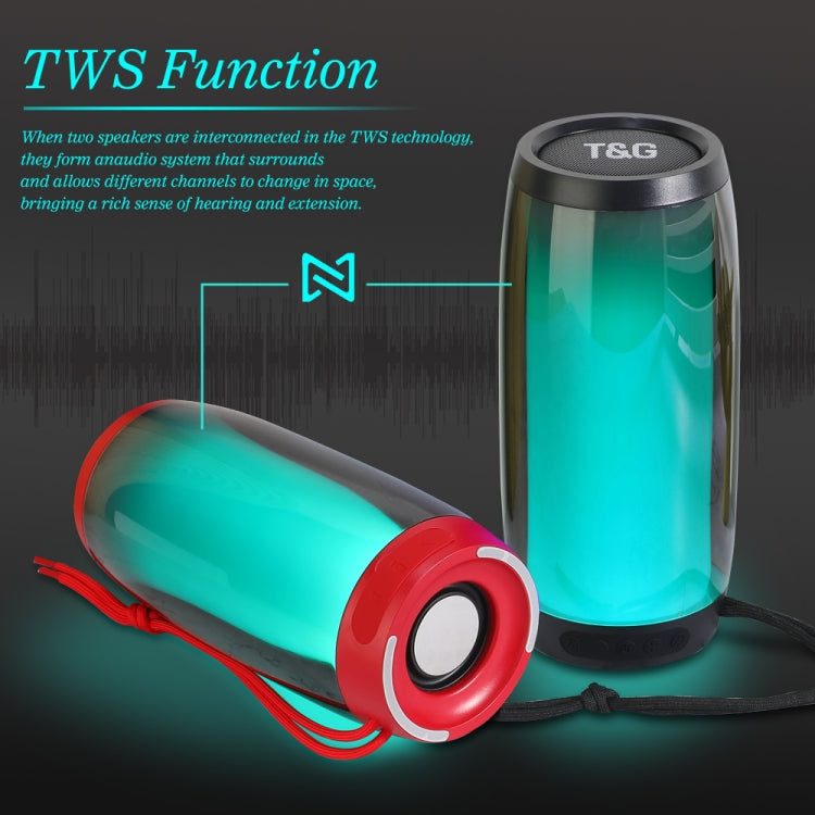 T&G TG335 1800mAh Portable Color LED Wireless Bluetooth Speaker(Black)
