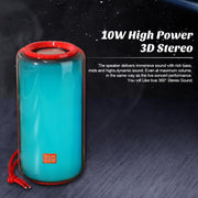 T&G TG639 10W Portable LED Light TWS Wireless Bluetooth Speaker(Green)