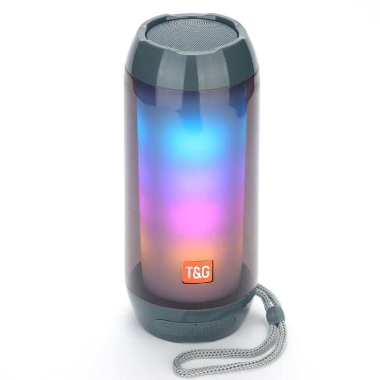 T&G TG643 Portable LED Light Water-resistant Subwoofer Wireless Bluetooth Speaker(Grey)