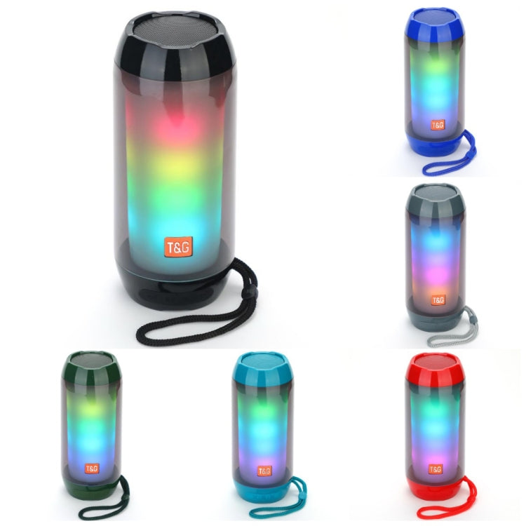 T&G TG643 Portable LED Light Water-resistant Subwoofer Wireless Bluetooth Speaker(Red)
