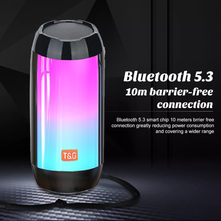 T&G TG643 Portable LED Light Water-resistant Subwoofer Wireless Bluetooth Speaker(Red)