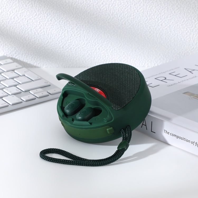T&G TG808 2 in 1 Mini Wireless Bluetooth Speaker Wireless Headphones(Green)