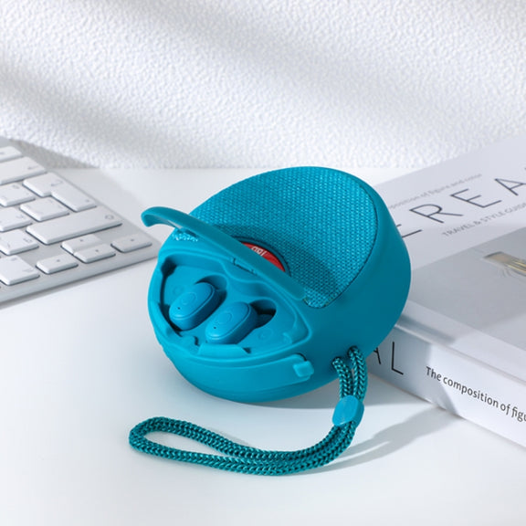 T&G TG808 2 in 1 Mini Wireless Bluetooth Speaker Wireless Headphones(Light Blue)