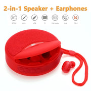 T&G TG808 2 in 1 Mini Wireless Bluetooth Speaker Wireless Headphones(Black)