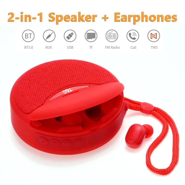 T&G TG808 2 in 1 Mini Wireless Bluetooth Speaker Wireless Headphones(Grey)