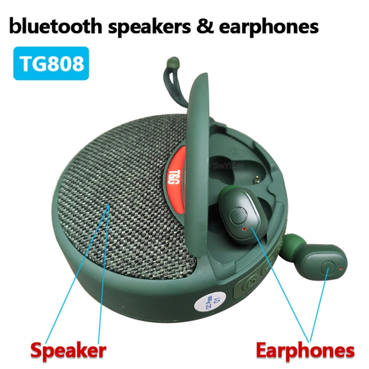 T&G TG808 2 in 1 Mini Wireless Bluetooth Speaker Wireless Headphones(Green)