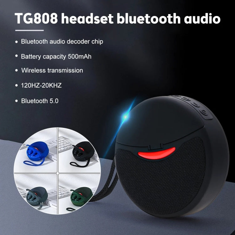 T&G TG808 2 in 1 Mini Wireless Bluetooth Speaker Wireless Headphones(Grey)