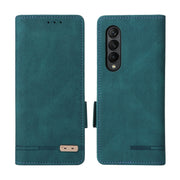 For Samsung Galaxy Z Fold4 Magnetic Clasp Flip Leather Phone Case(Green)