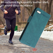 For Samsung Galaxy Z Fold4 Magnetic Clasp Flip Leather Phone Case(Green)
