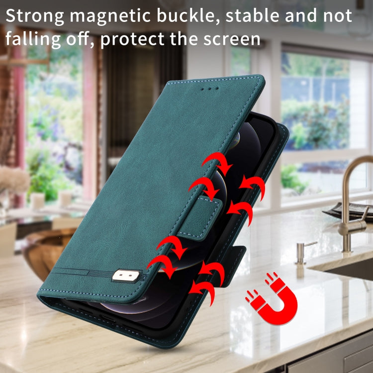 For Samsung Galaxy Z Fold4 Magnetic Clasp Flip Leather Phone Case(Green)