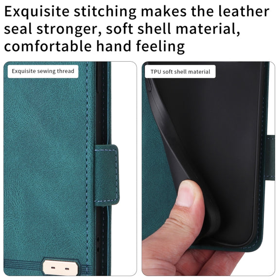 For Samsung Galaxy Z Fold4 Magnetic Clasp Flip Leather Phone Case(Green)