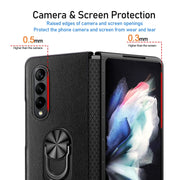 For Samsung Galaxy Z Fold4 GKK Litchi Pattern Foldable Protective Phone Case with Ring Holder(Green)
