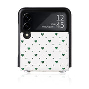 For Samsung Galaxy Z Flip3 5G Colorful Love Lanyard Phone Case(Green)
