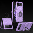 For Samsung Galaxy Z Flip4 GKK Sliding Camshield Magnetic Armor Flip Phone Case with Ring Holder(Purple) - free shipping - PMC TechLife - Order now!