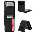 For Samsung Galaxy Z Flip4 5G Skin-feeling Half-split External Card Slot Folding Phone Case(Black) - Galaxy Z Flip4 5G Cases by PMC TechLife | Online Shopping South Africa | PMC TechLife | Buy Now Pay Later Mobicred