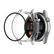 For Huawei Watch3 Pro New PC + Tempered Glass Integrated Protective Watch Case(Transparent White)