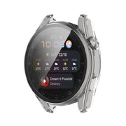 For Huawei Watch3 Pro New PC + Tempered Glass Integrated Protective Watch Case(Transparent White)
