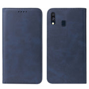 For Samsung Galaxy A40 Magnetic Closure Leather Phone Case(Blue)