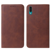 For Huawei Y9 2019 Magnetic Closure Leather Phone Case(Brown)