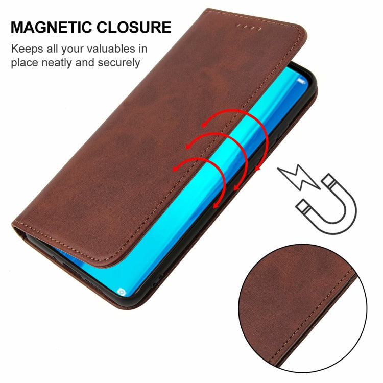 For Huawei Y9 2019 Magnetic Closure Leather Phone Case(Brown)