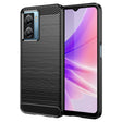 For OPPO A57S Carbon Fiber Brushed Texture TPU Case(Black) - OPPO Cases by PMC TechLife | Online Shopping South Africa | PMC TechLife