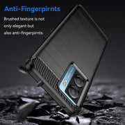 For OPPO A57S Carbon Fiber Brushed Texture TPU Case(Black)