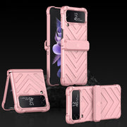 For Samsung Galaxy Z Flip4 GKK Magnetic Folding Swivel Armored Phone Case with Hinges(Sweet Pink)