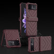 For Samsung Galaxy Z Flip4 GKK Magnetic Folding Swivel Armored Phone Case with Hinges(Wine Red) - free shipping - PMC TechLife - Order now!