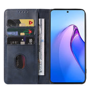 For OPPO Reno8 Pro Magnetic Closure Leather Phone Case(Blue)