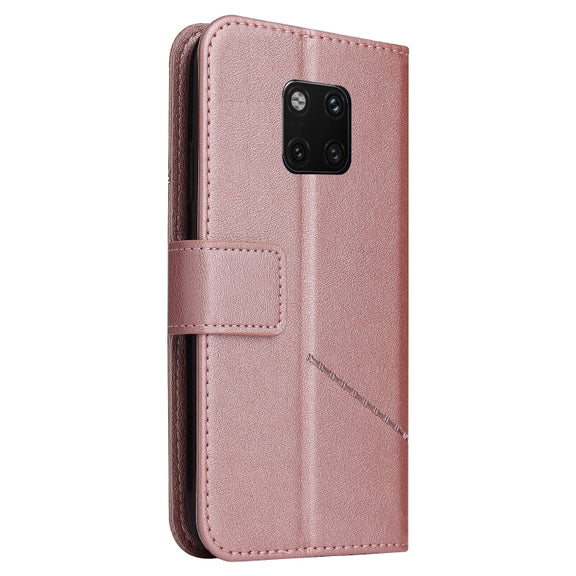 For Huawei Mate 20 Pro GQUTROBE Right Angle Leather Phone Case(Rose Gold)