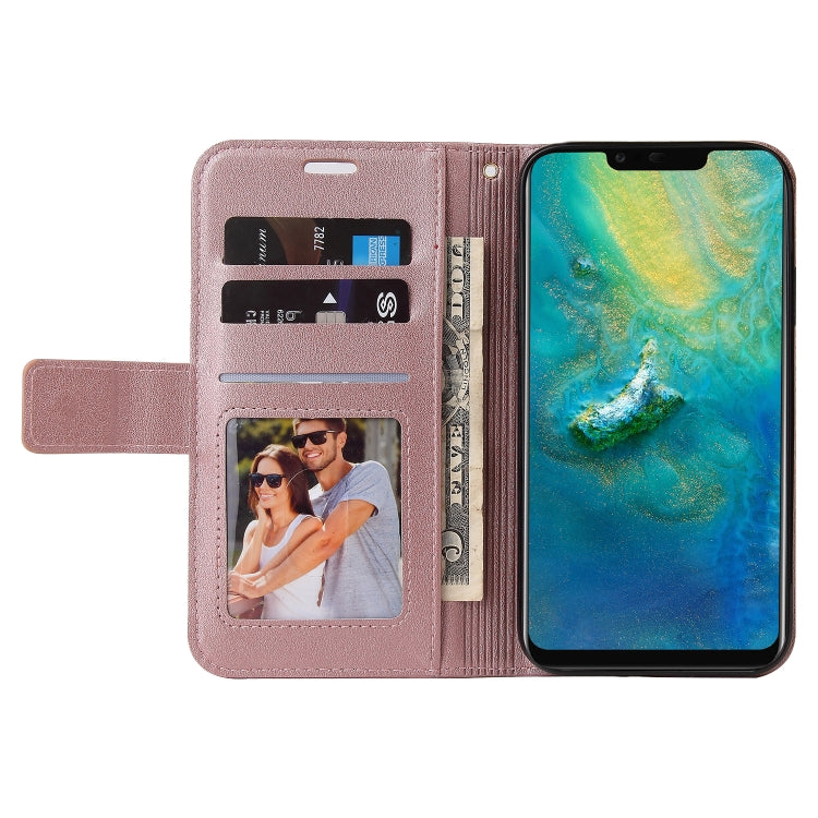 For Huawei Mate 20 Pro GQUTROBE Right Angle Leather Phone Case(Rose Gold)